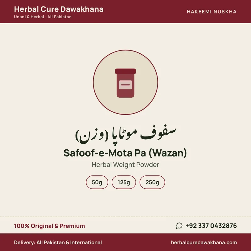 Safoof-e-Mota Pa (Wazan) (Herbal Weight Powder)